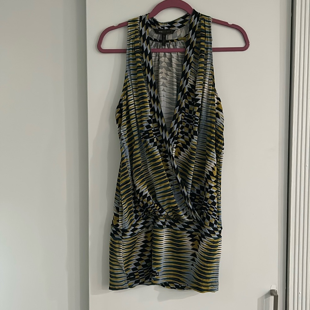 BCBGMAXAZRIA matte jersey geometric print tunic/dress